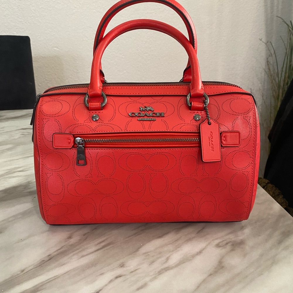 Coach Vibrant Red Satchel